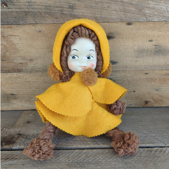 Vintage Handmade Alternating Faces Little Girl Doll - Picture 3 of 11